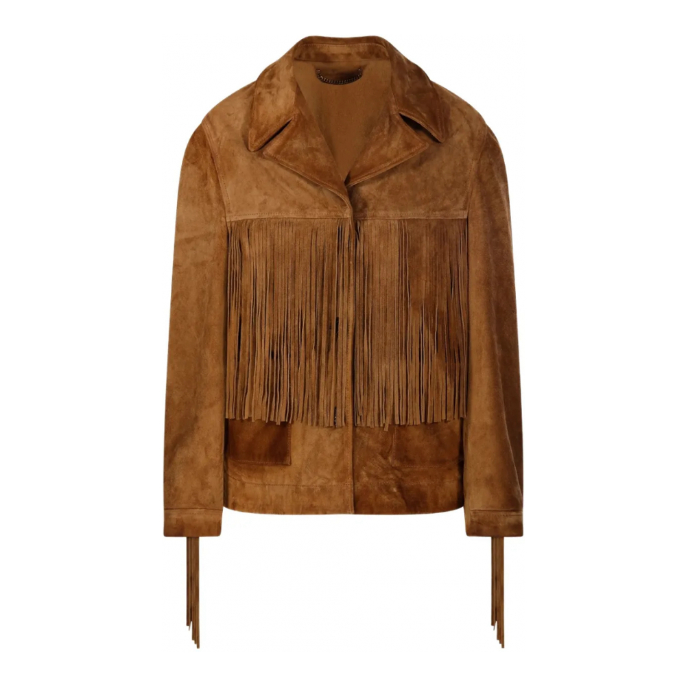 Veste en cuir 'Fringe-Detail' pour Femmes