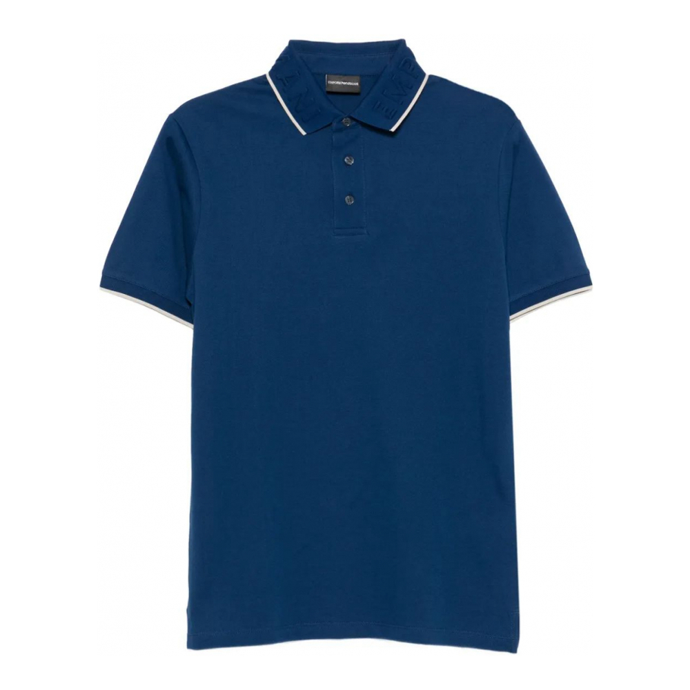 Polo 'Embroidered-Collar' pour Hommes