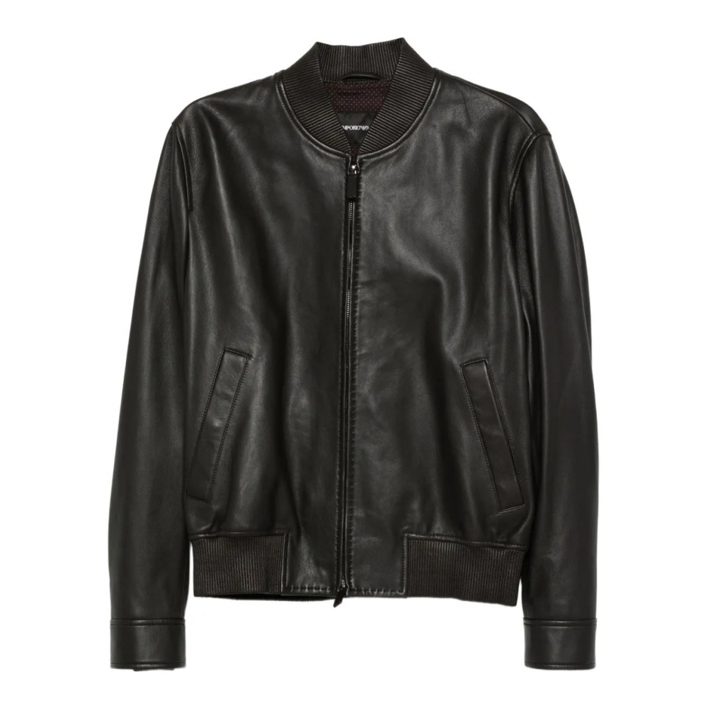 Men's 'Bomber' Leather Jacket
