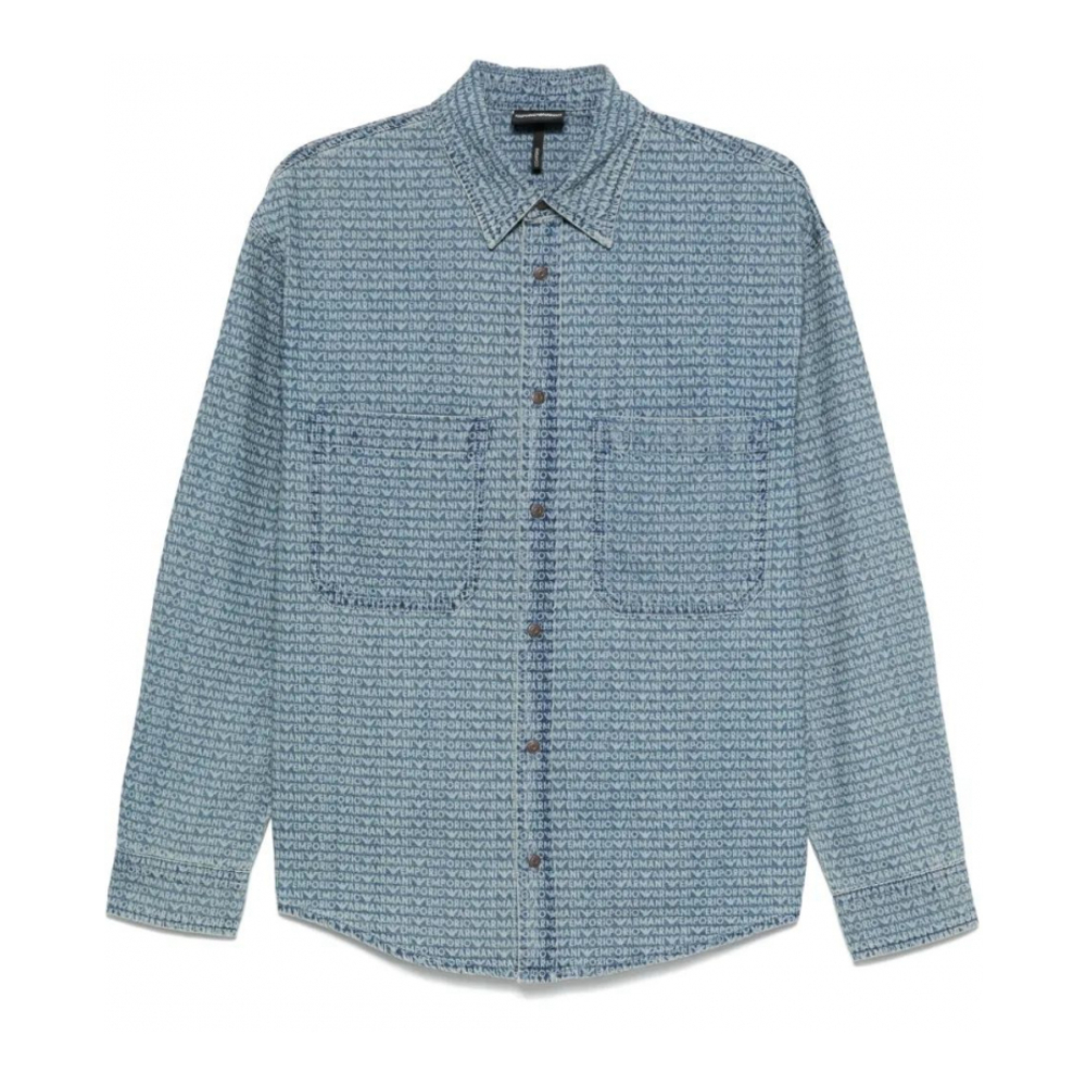 Chemise en Jean 'Logo-Print' pour Hommes