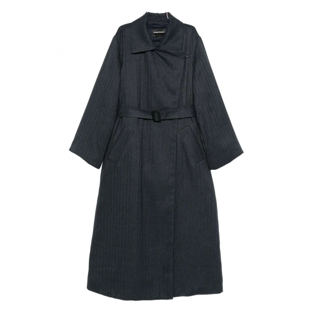 Manteau 'Striped Belted Double-Breasted' pour Femmes