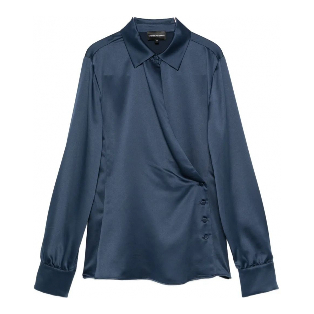 Blouse à manches longues 'Wrap' pour Femmes