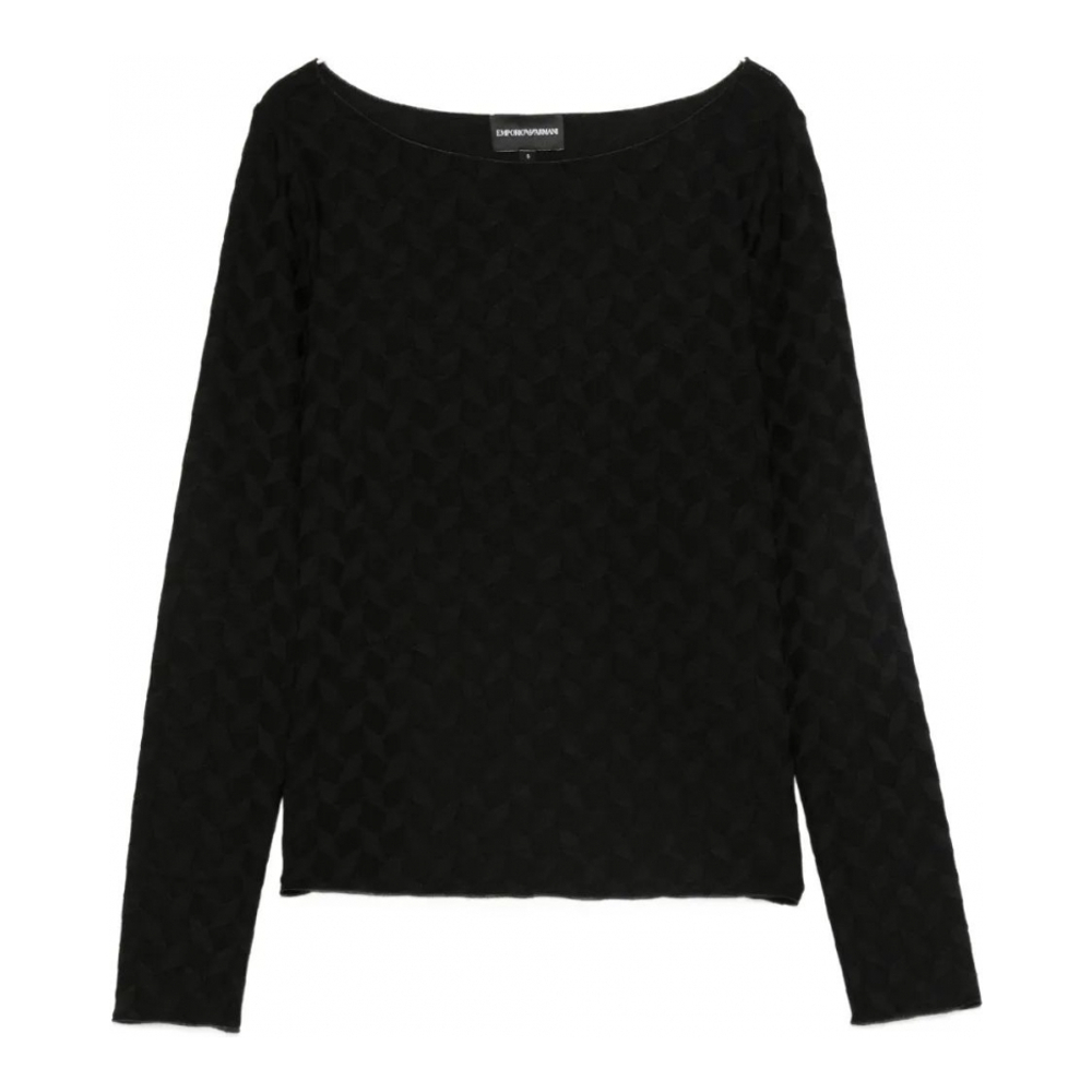 Pull 'Textured Boat-Neck' pour Femmes