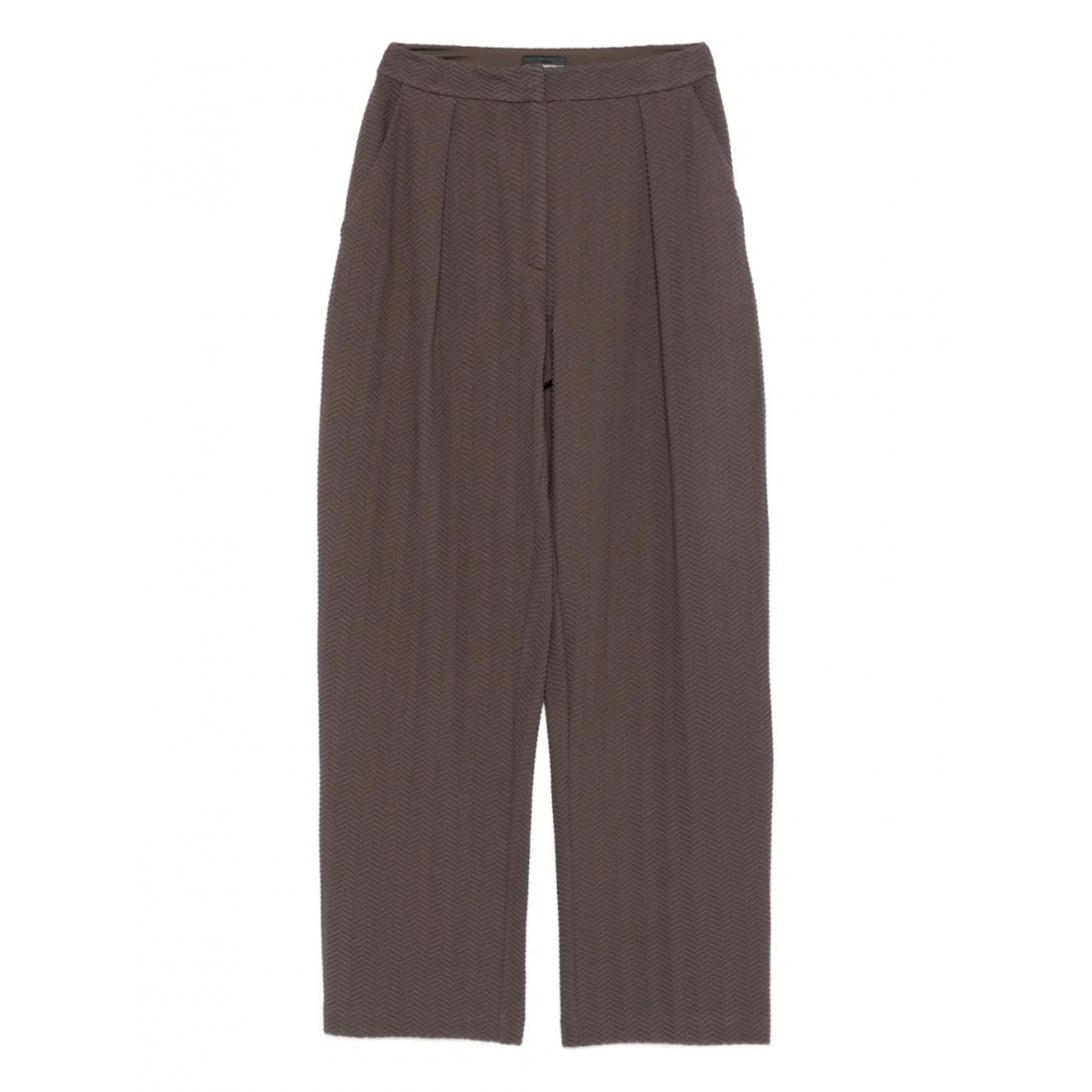 Pantalon 'Chevron-Motif Pleated Straight' pour Femmes