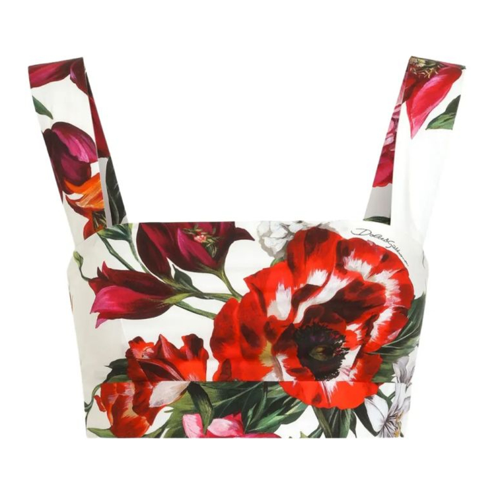 Crop Top 'Floral-Print' pour Femmes