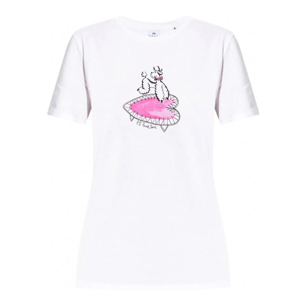 T-shirt 'Dog-Print' pour Femmes