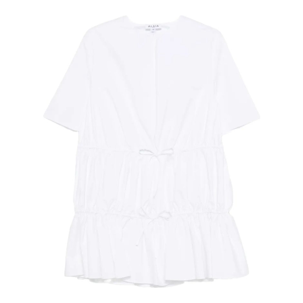 Robe à manches courtes 'Drawstring Ruffled' pour Femmes