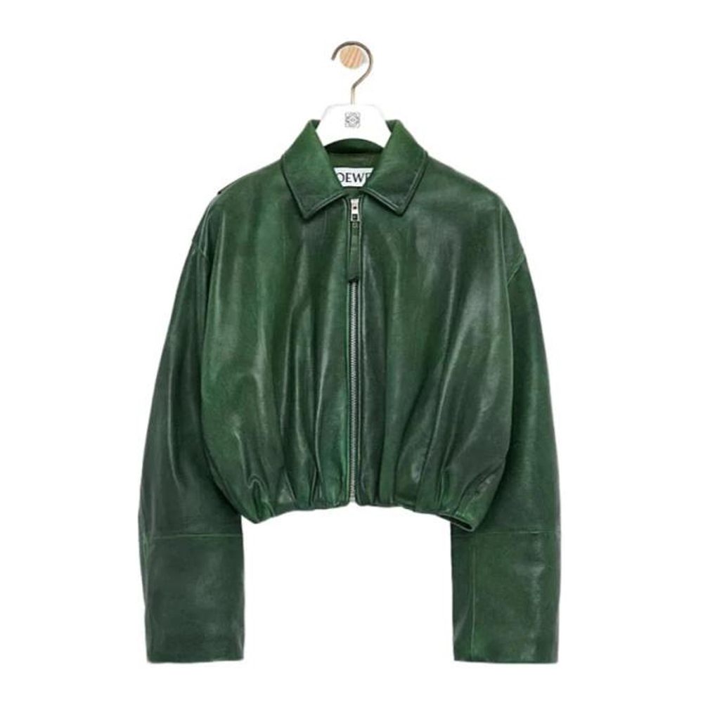 Veste en cuir 'Draped' pour Femmes