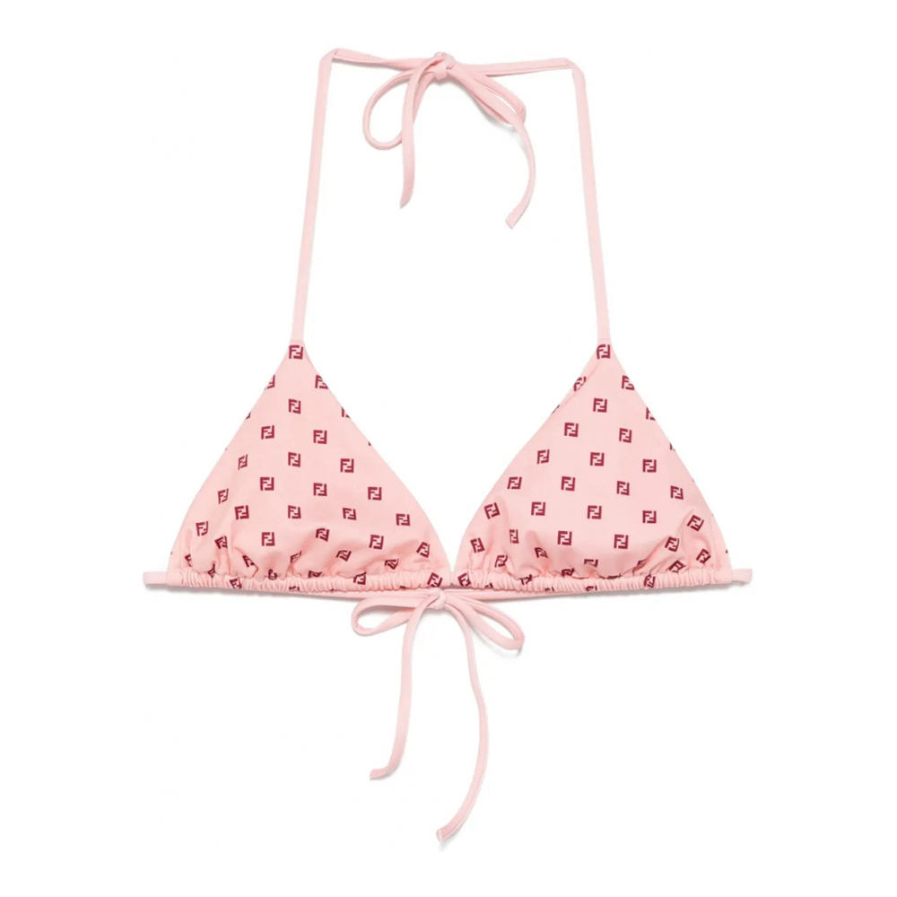 Women's 'Logo-Print Triangle' Bikini Top
