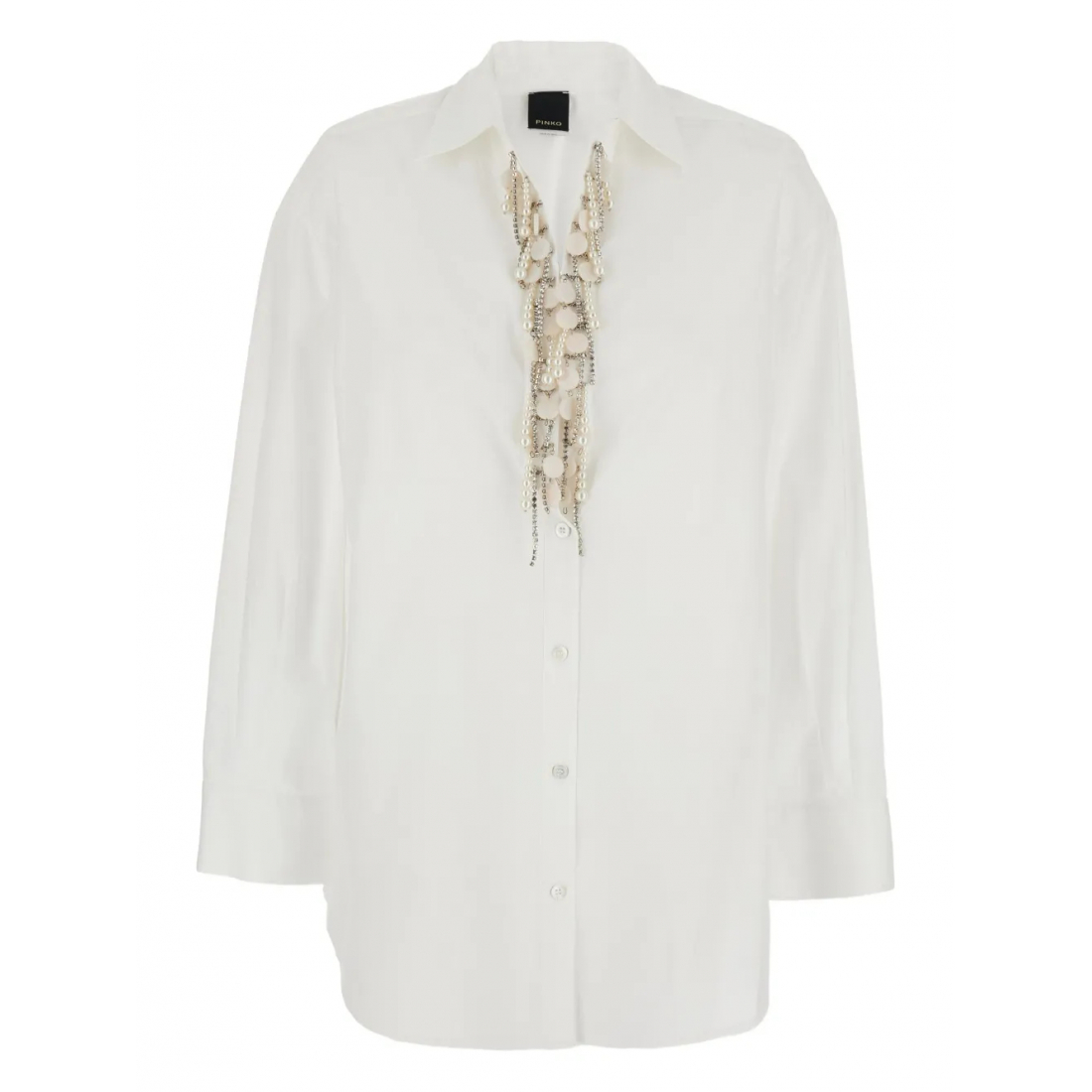 Chemise 'Pearl-Embellished Poplin' pour Femmes