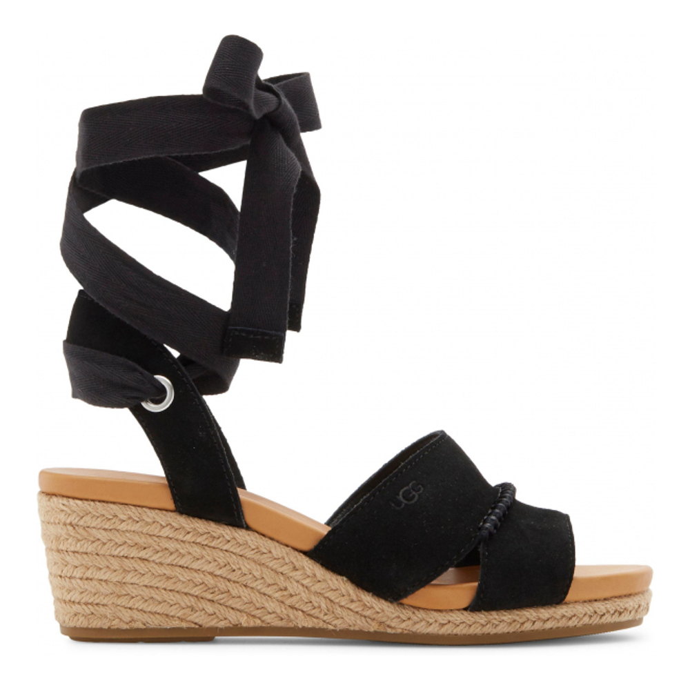 Women's 'Taia Ankle Tie Wedge Sandal' Slingback Sandals