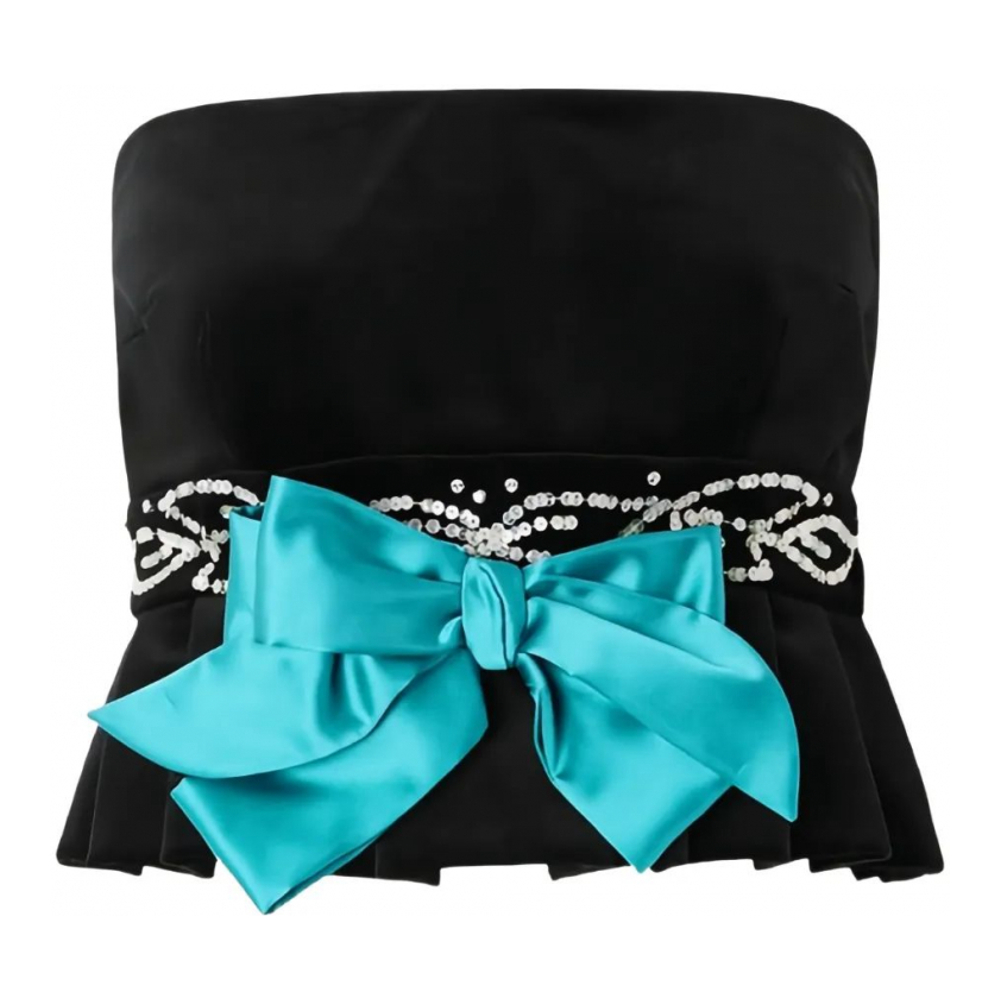 Blouse sans manches 'Sequin-Embellished Bow' pour Femmes