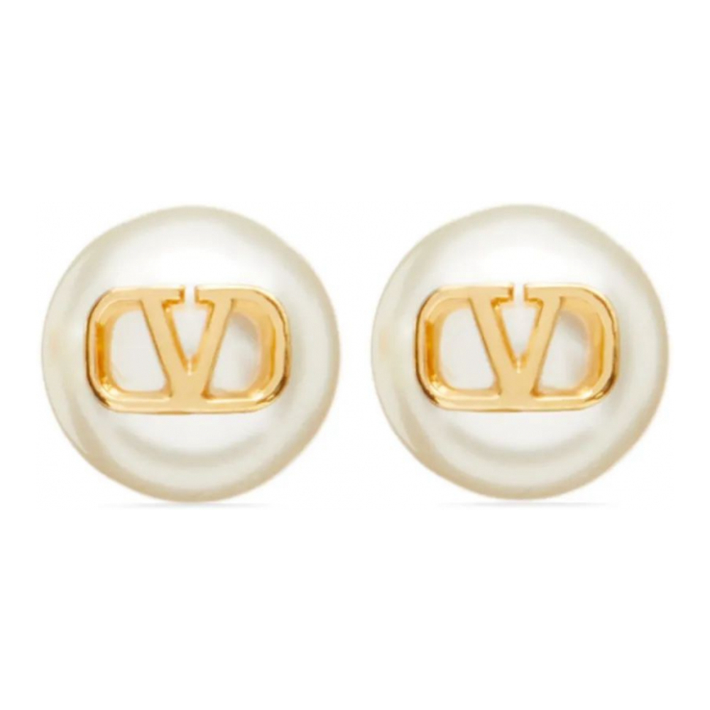 Women's 'VLogo Signature Pearl Stud' Earrings