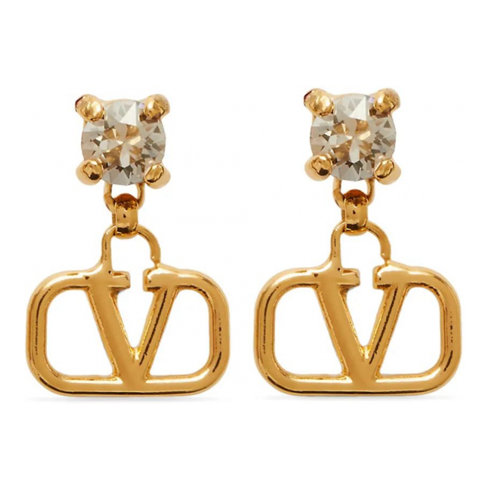 Boucles d'oreilles 'VLogo Signature Crystal-Embellished' pour Femmes