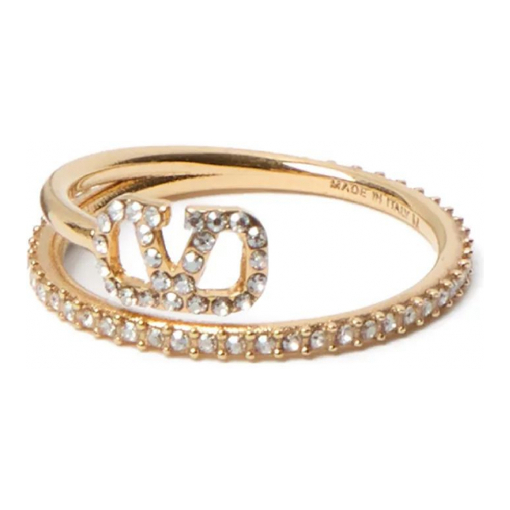 'VLogo Signature Crystal' Ring für Damen