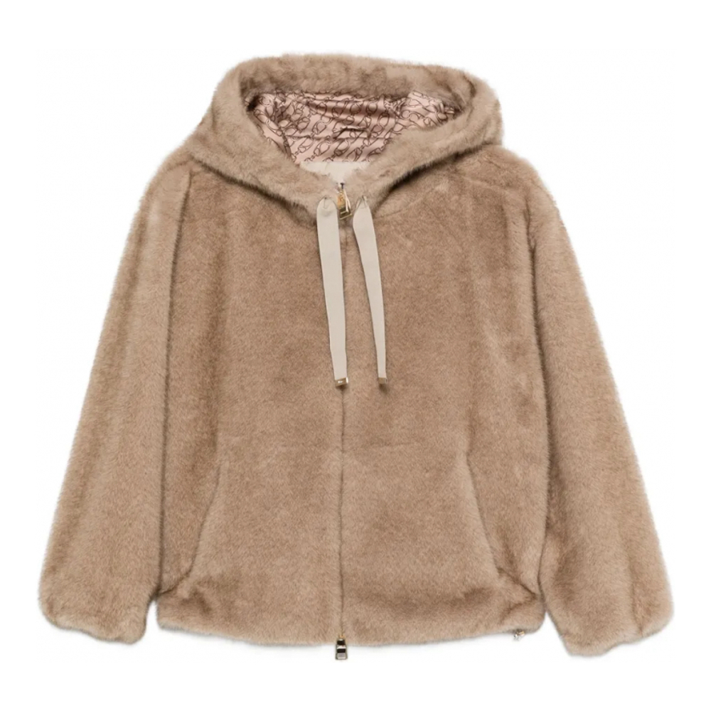 Manteau Teddy 'Hooded Zip-Up' pour Femmes