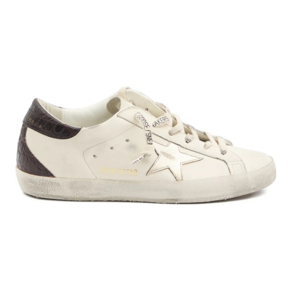 Women's 'Super-Star Crocodile-Effect' Sneakers