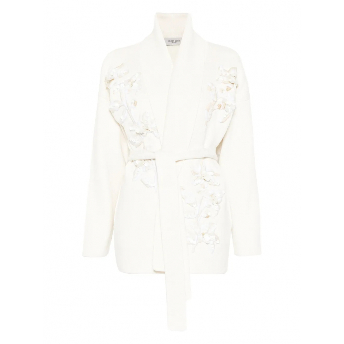 Cardigan 'Floral-Embellished Belted' pour Femmes
