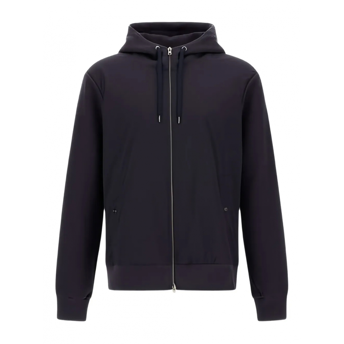 Men's 'Ribbed Panelled Zip-Front' Hoodie