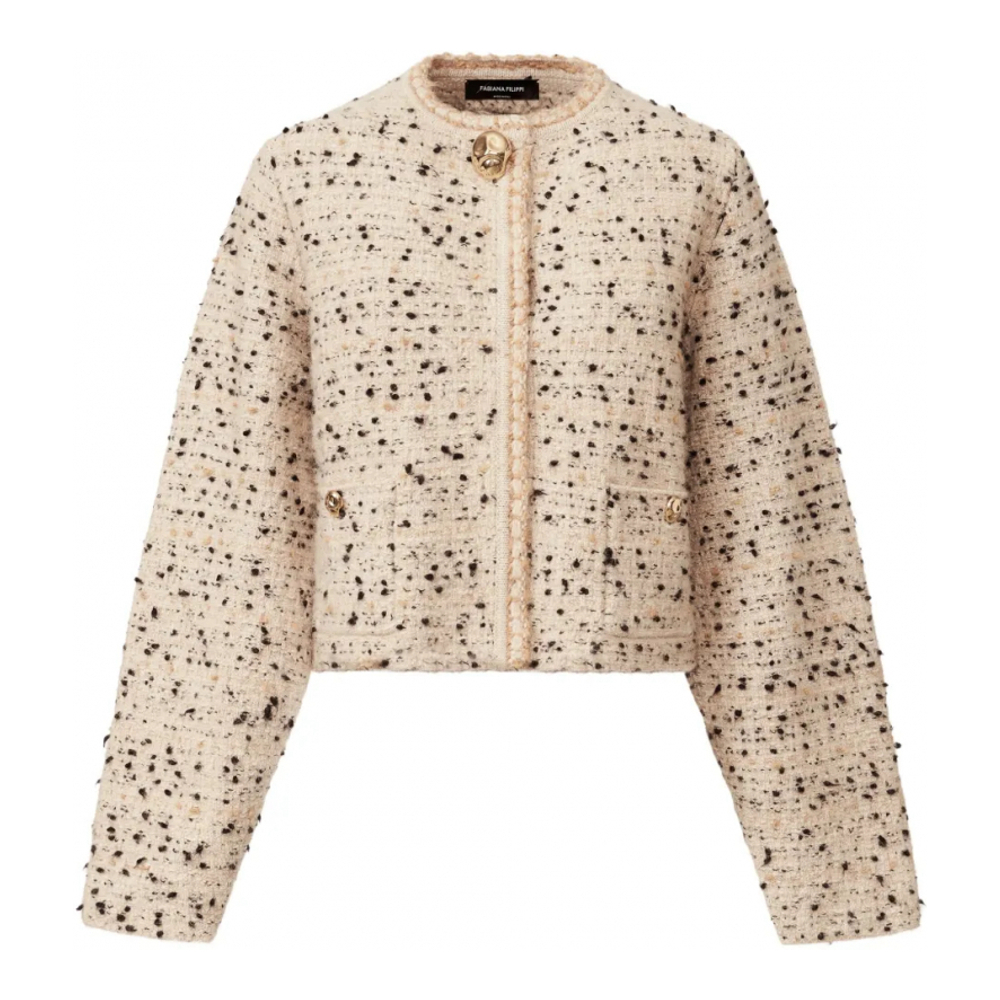 Veste 'Tweed Gold-Button' pour Femmes