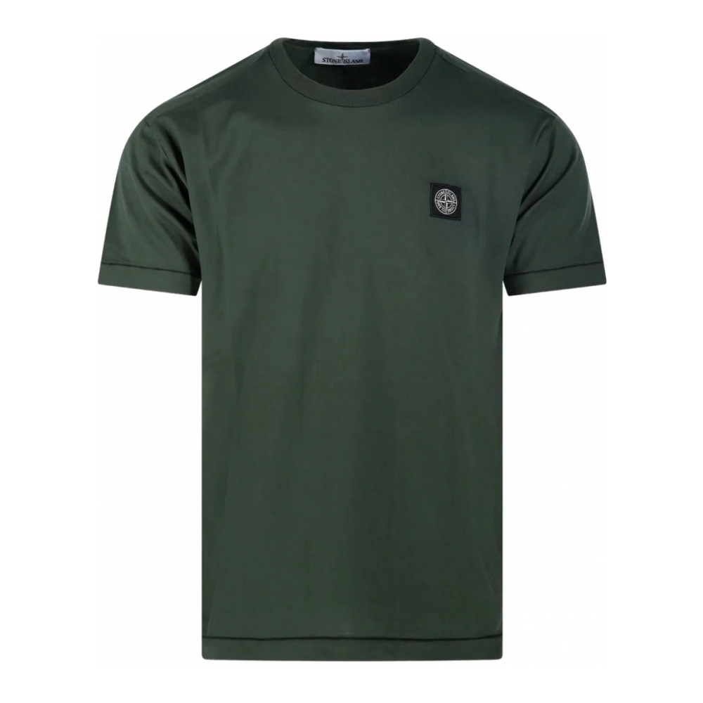 T-shirt 'Logo-Patch Crew-Neck' pour Hommes