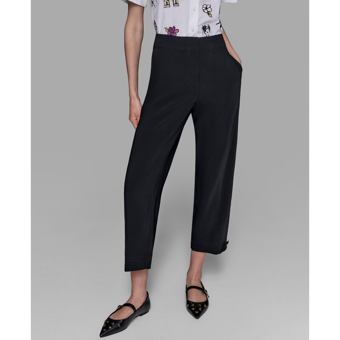 Women's 'Tabbed Cropped' Trousers
