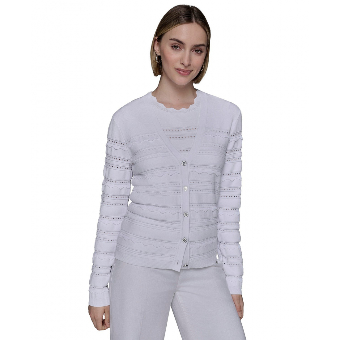 Women's 'Scalloped-Trim' Cardigan