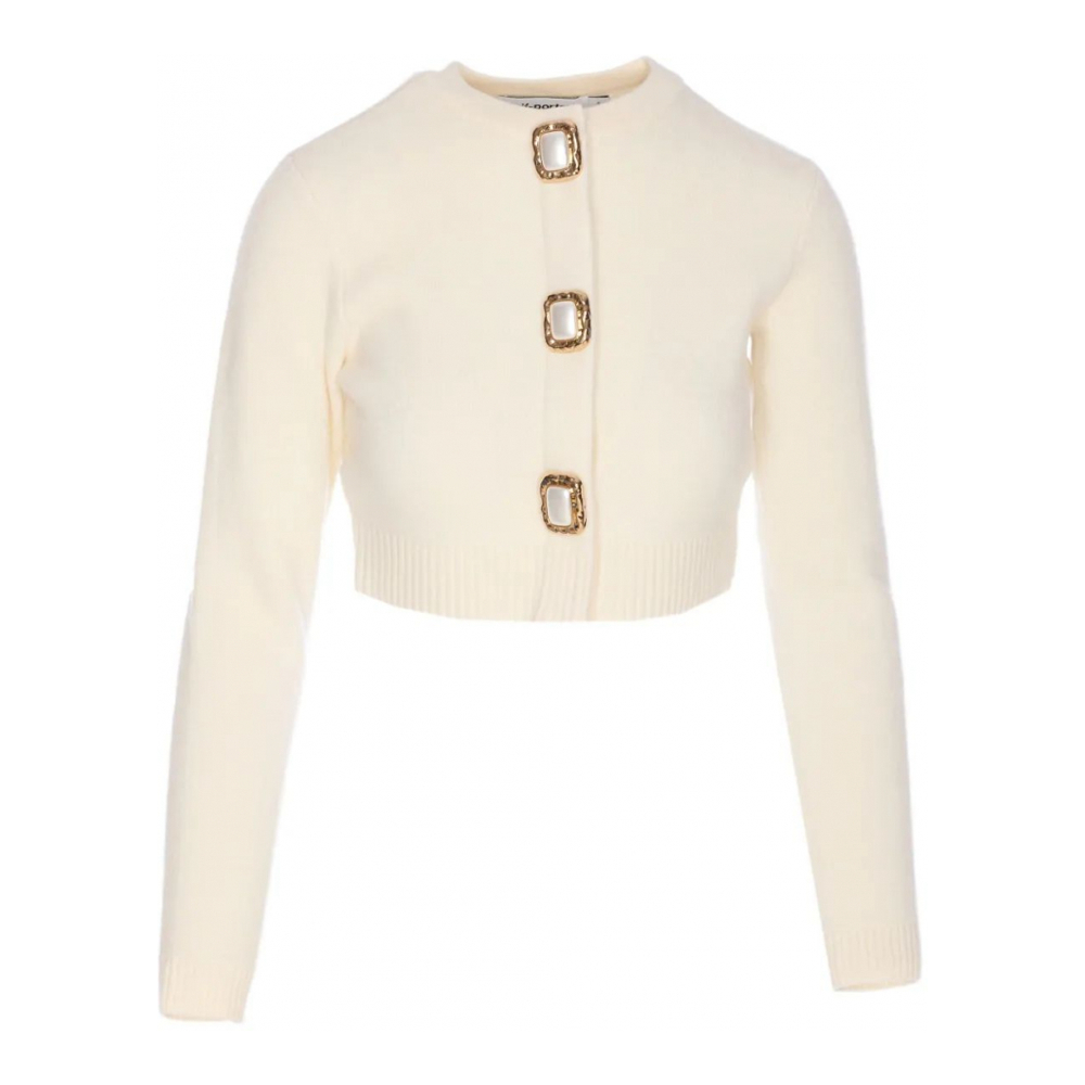 Cardigan 'Jewel-Button Cropped' pour Femmes