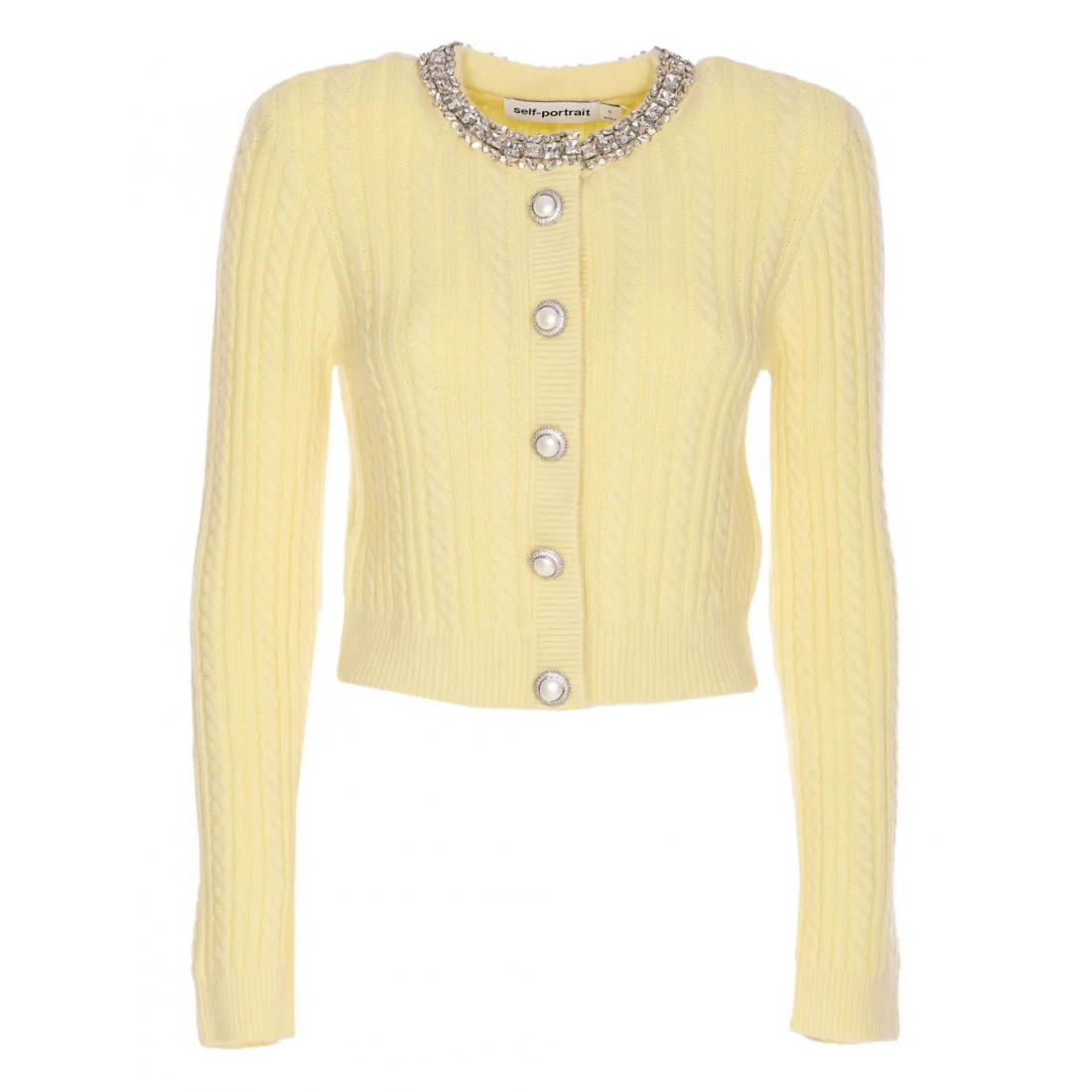 Cardigan 'Crystal-Embellished Cable-Knit' pour Femmes