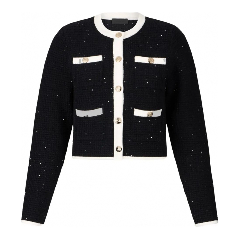 Veste de smoking 'Glitter-Embellished Buttoned' pour Femmes