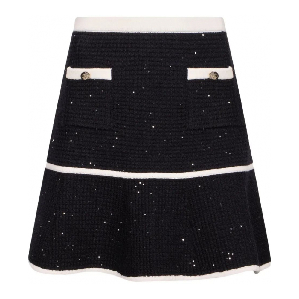 Mini Jupe 'Sequin-Embellished Ruffled' pour Femmes