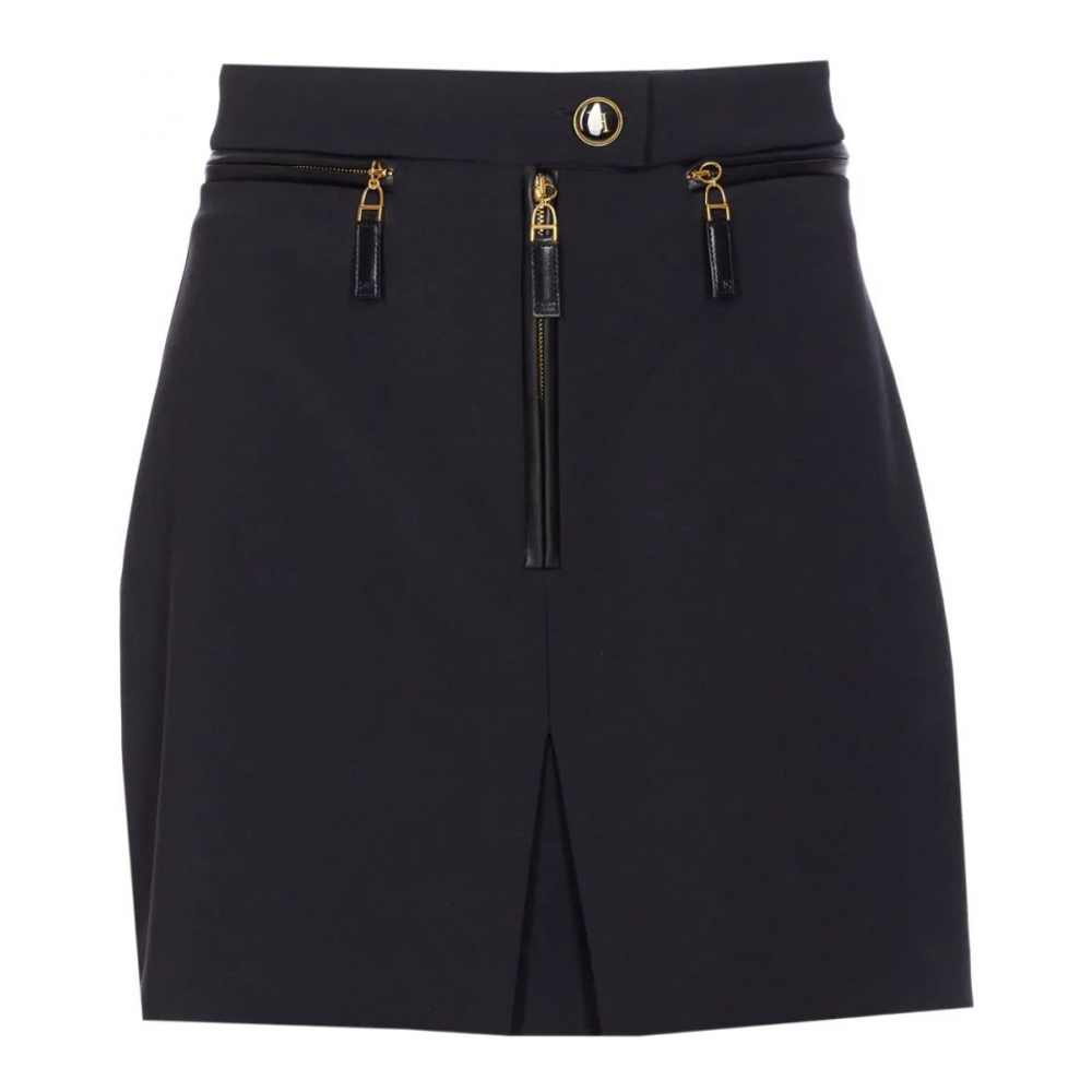 Women's 'Logo Zip-Detail Straight' Mini Skirt