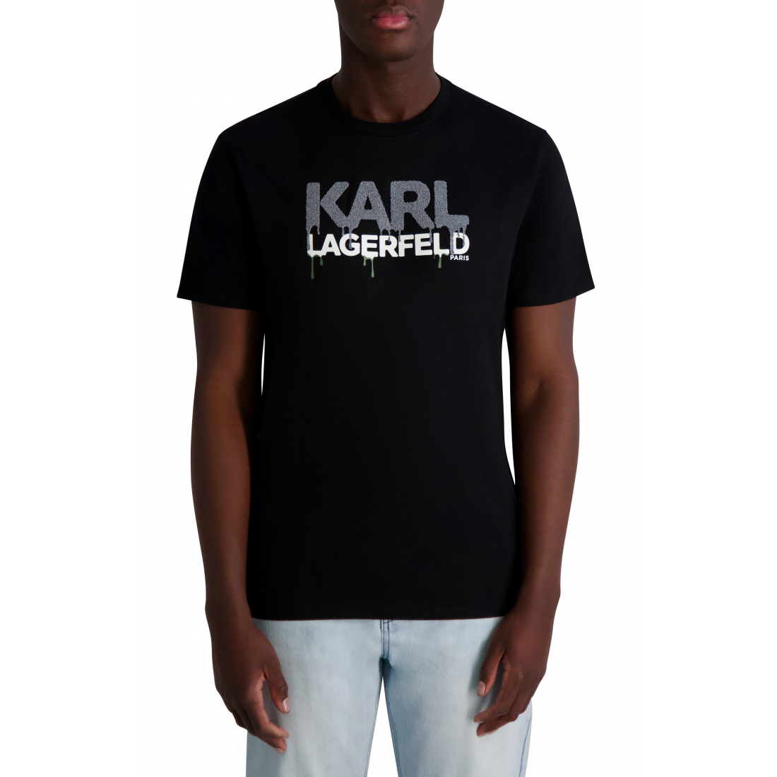 T-shirt 'Drippy Beaded Logo Graphic' pour Hommes