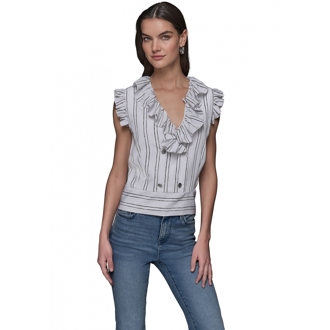 Chemise à manches courtes 'Vertical Stripe' pour Femmes