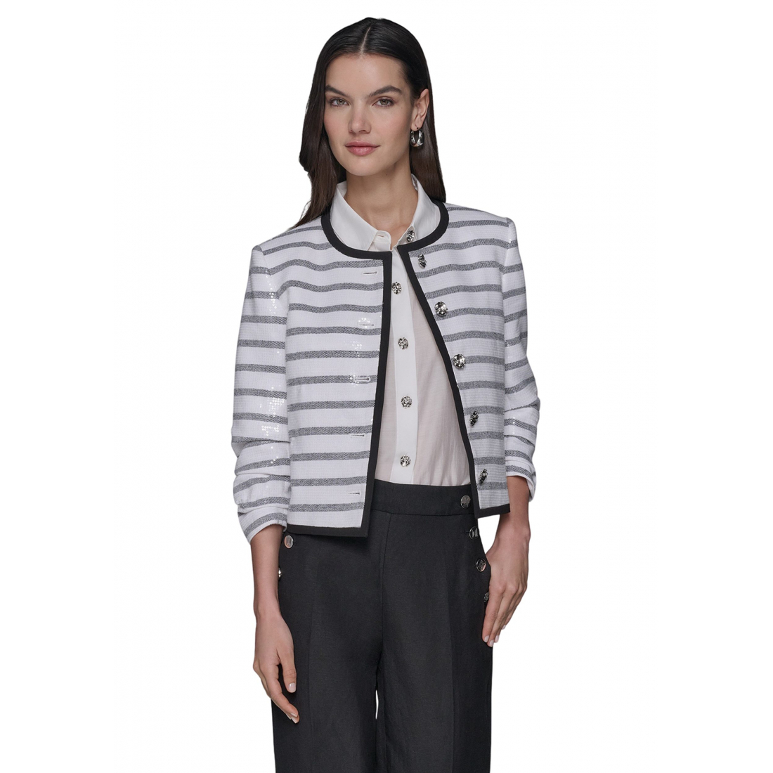 Veste 'Sequin Stripe French' pour Femmes