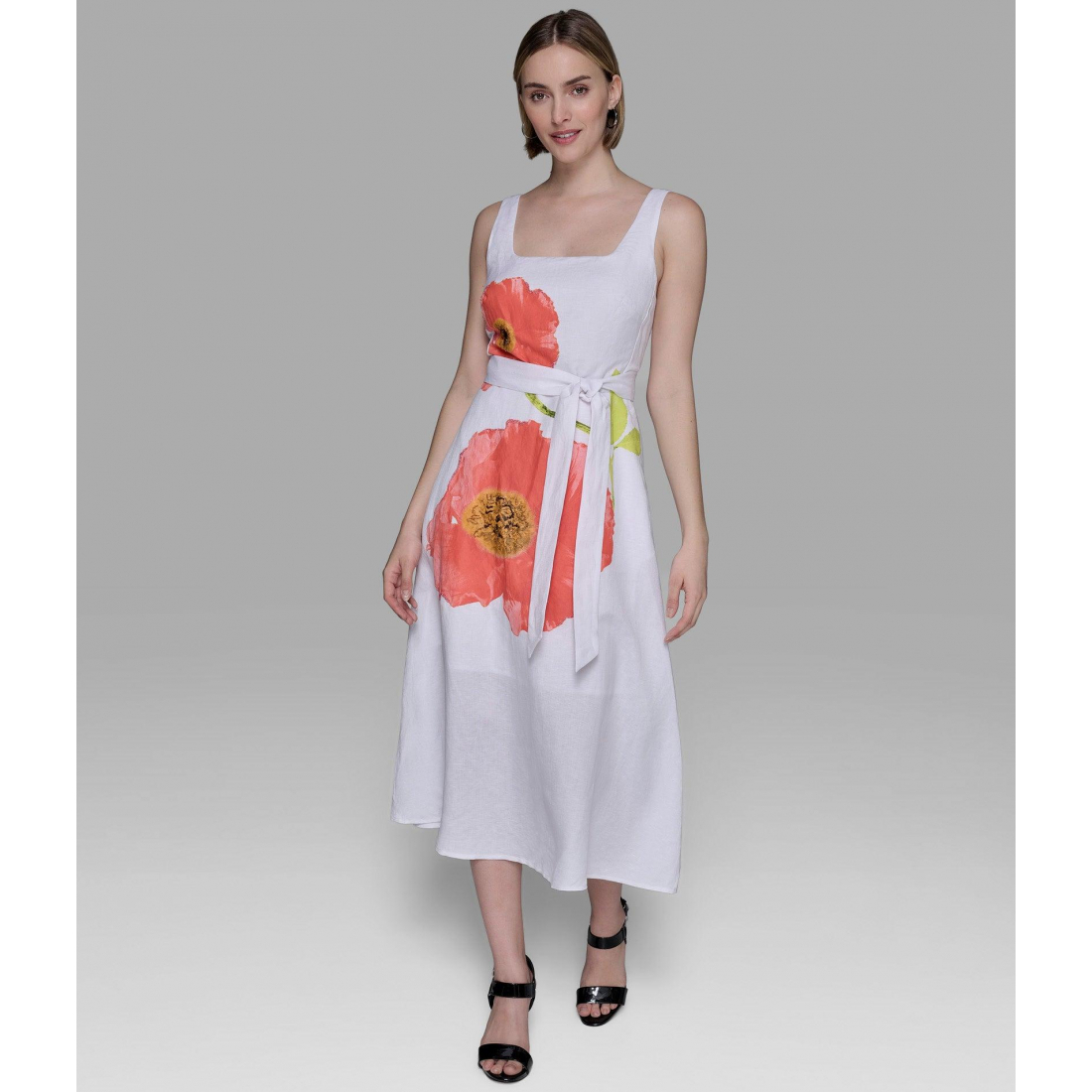 Robe Midi 'Sleeveless Printed' pour Femmes