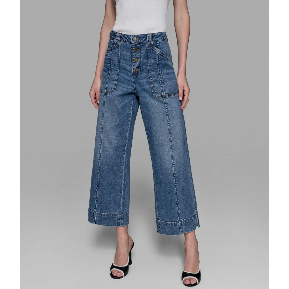 Women's 'Cropped Wide Leg' Jeans