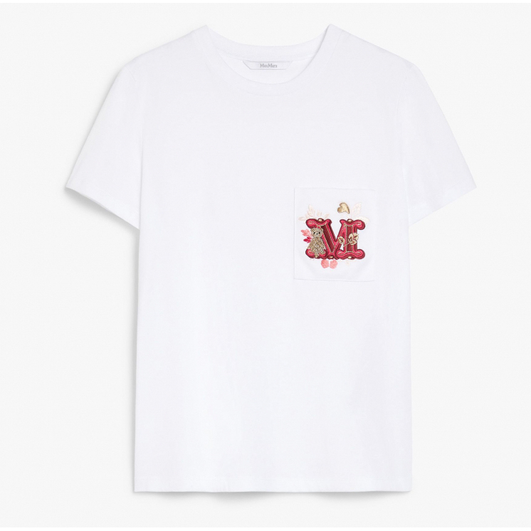 T-shirt 'Jersey With Embroidered Pocket' pour Femmes