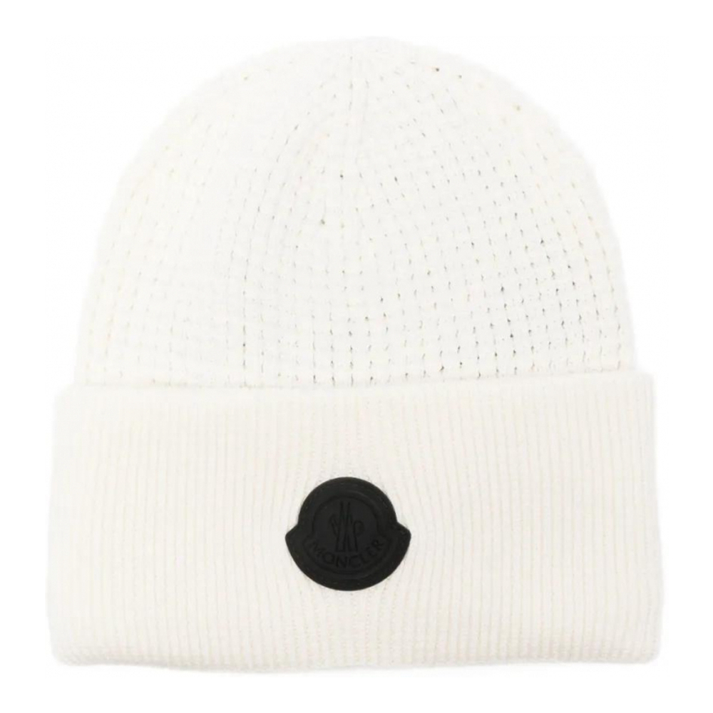 Bonnet 'Logo-Patch Waffle-Knit' pour Hommes