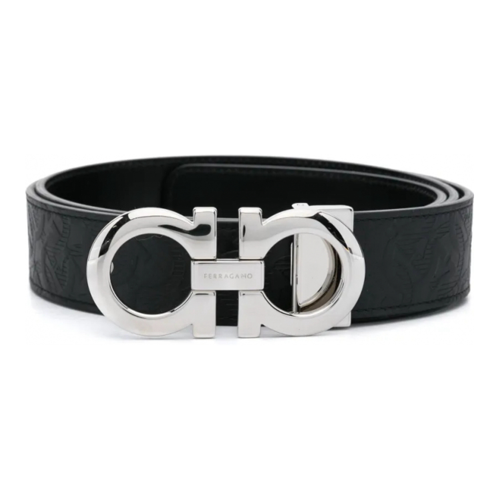 Ceinture 'Embossed Gancini' pour Hommes