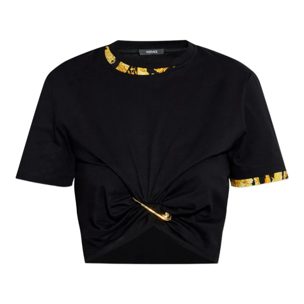 Crop Top 'Safety-Pin Twisted' pour Femmes