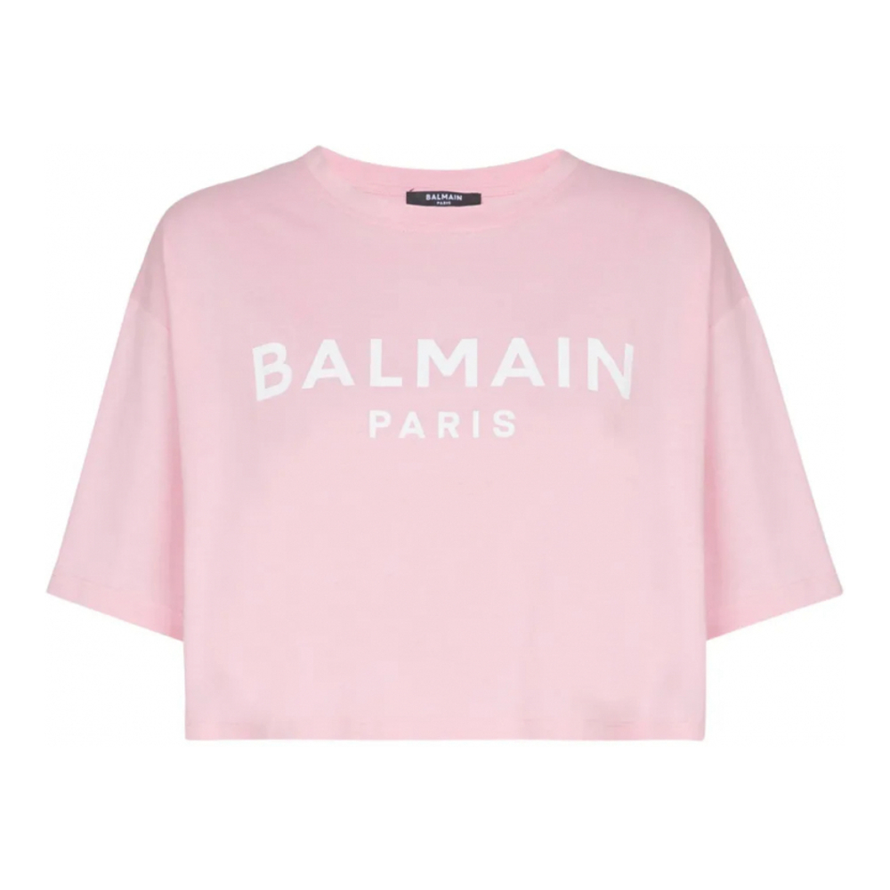 Women's 'Cropped Logo-Print' Crop T-shirt