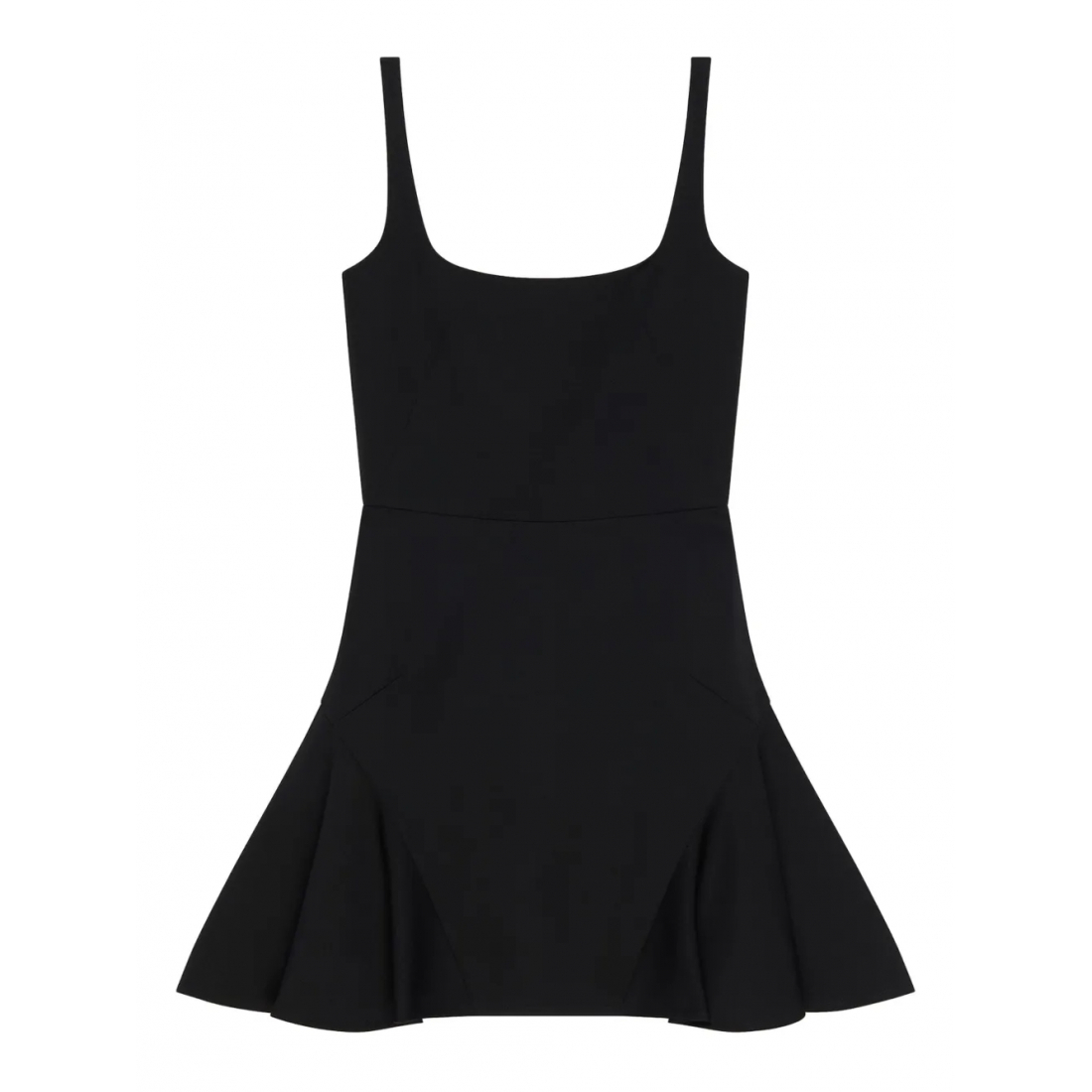 Robe mini 'Square-Neck Fluted Day' pour Femmes