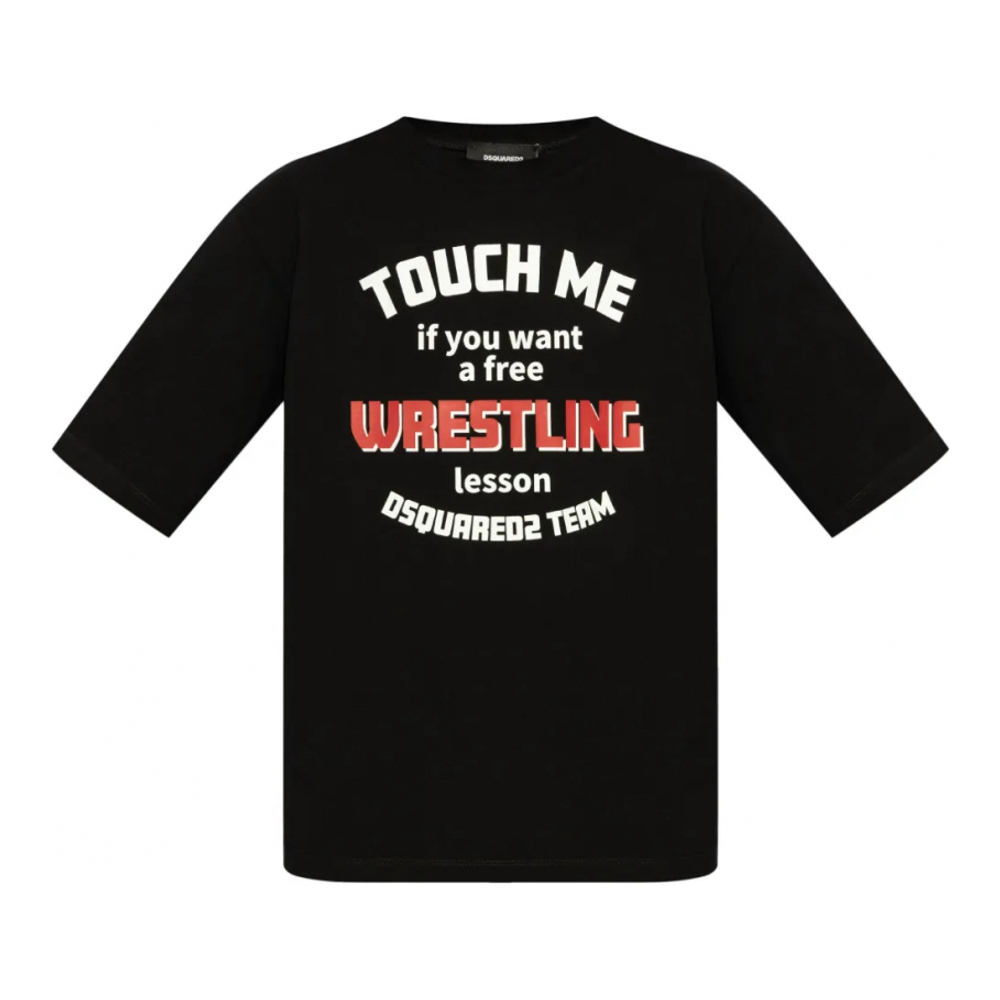 T-shirt 'Slogan-Print' pour Hommes