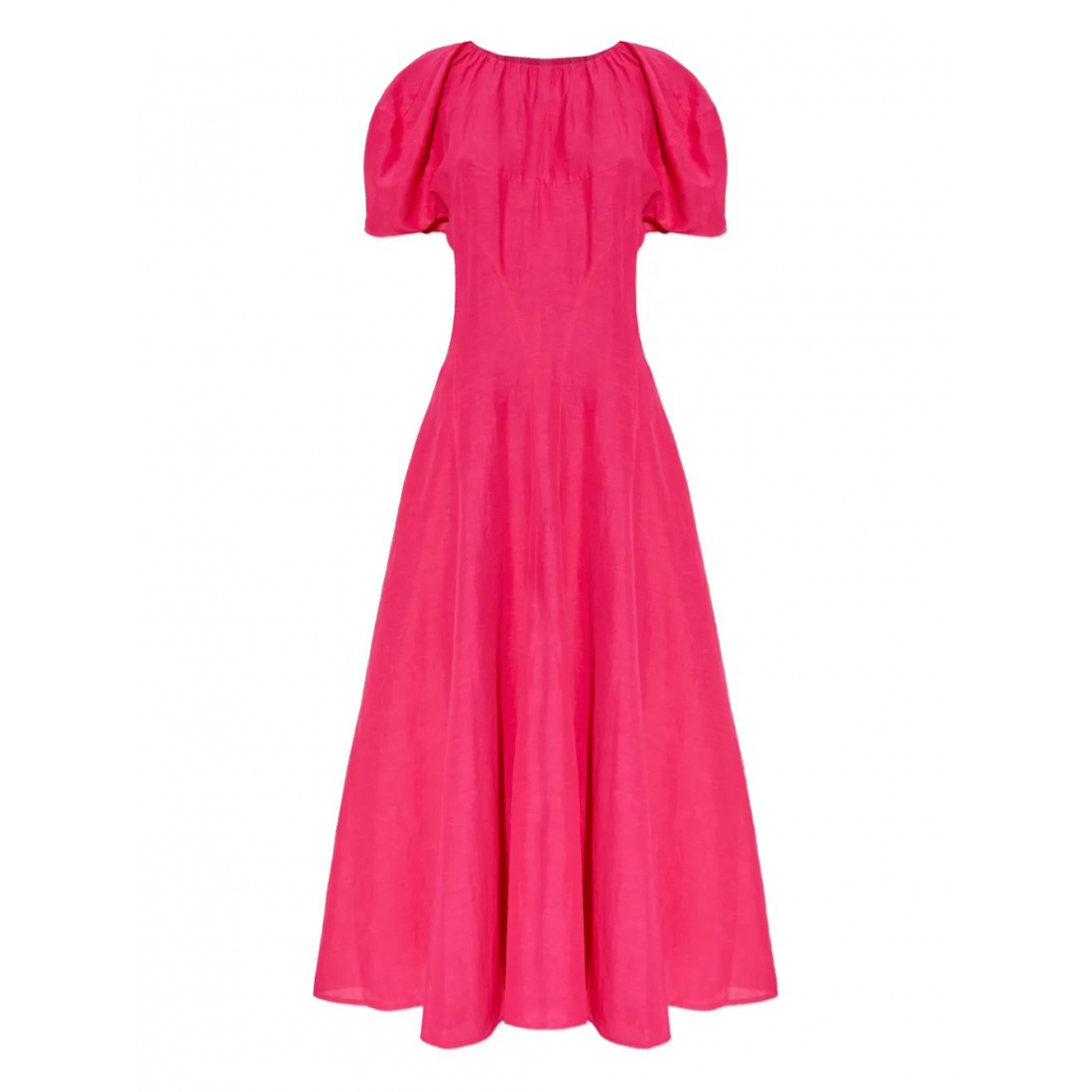 Robe Midi 'Balloon-Sleeve' pour Femmes