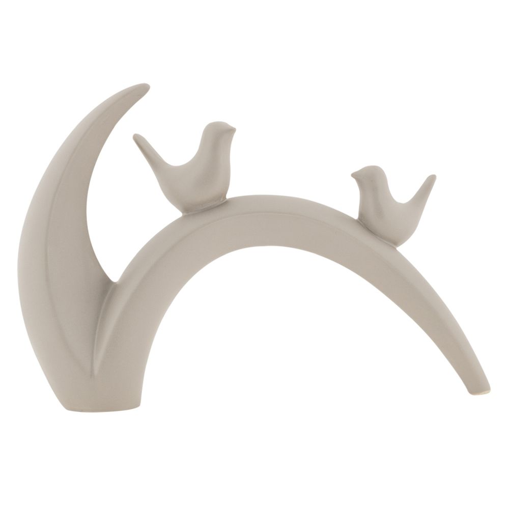 'Birds On Trunk Oasis' Sculpture - 41 cm