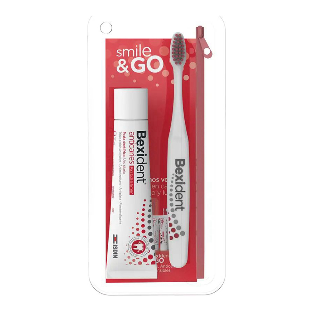 Set de soins bucco-dentaires 'Bexident Anti-Cavity Smile & Go' - 3 Pièces