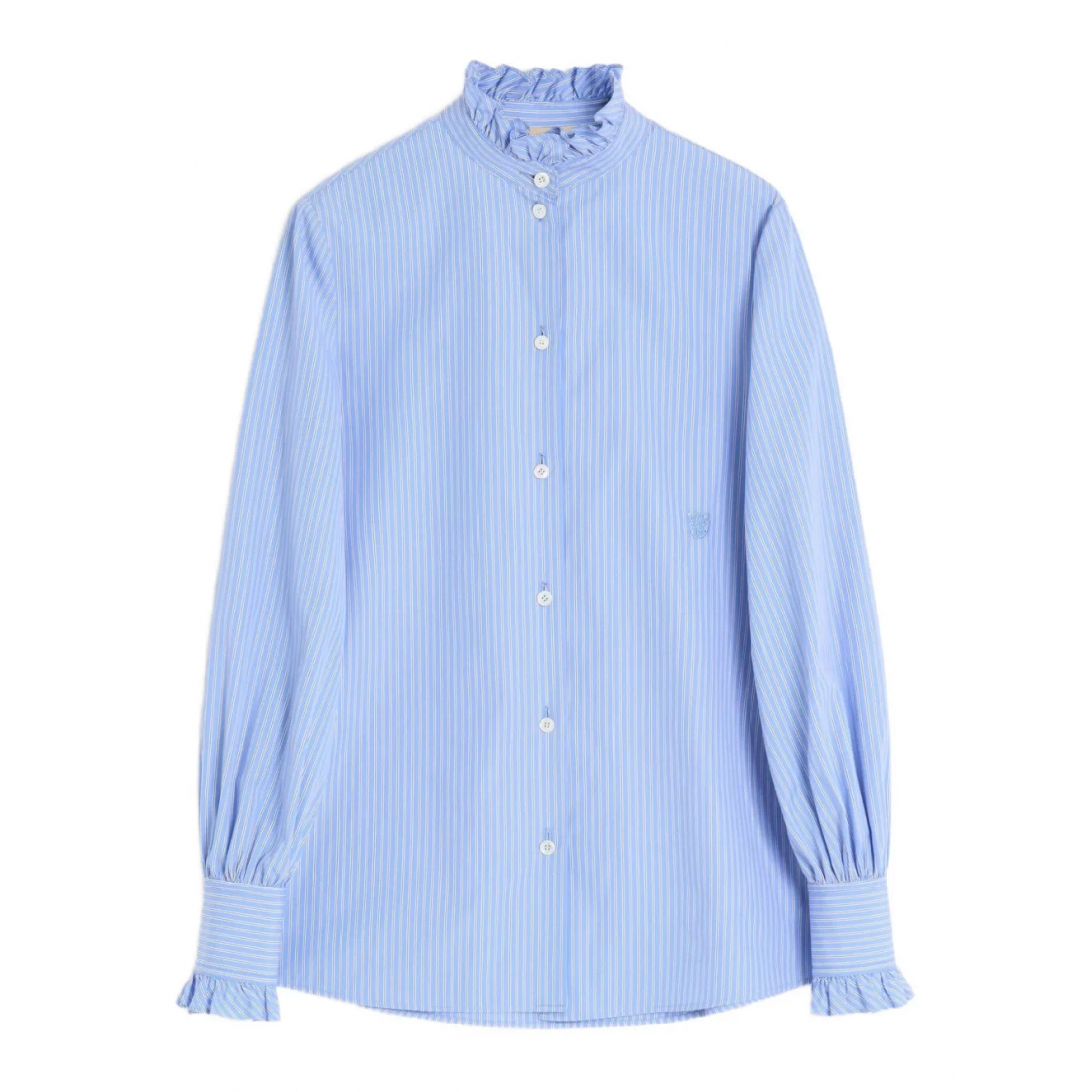 Chemise 'Ruffle-Trim Striped' pour Femmes