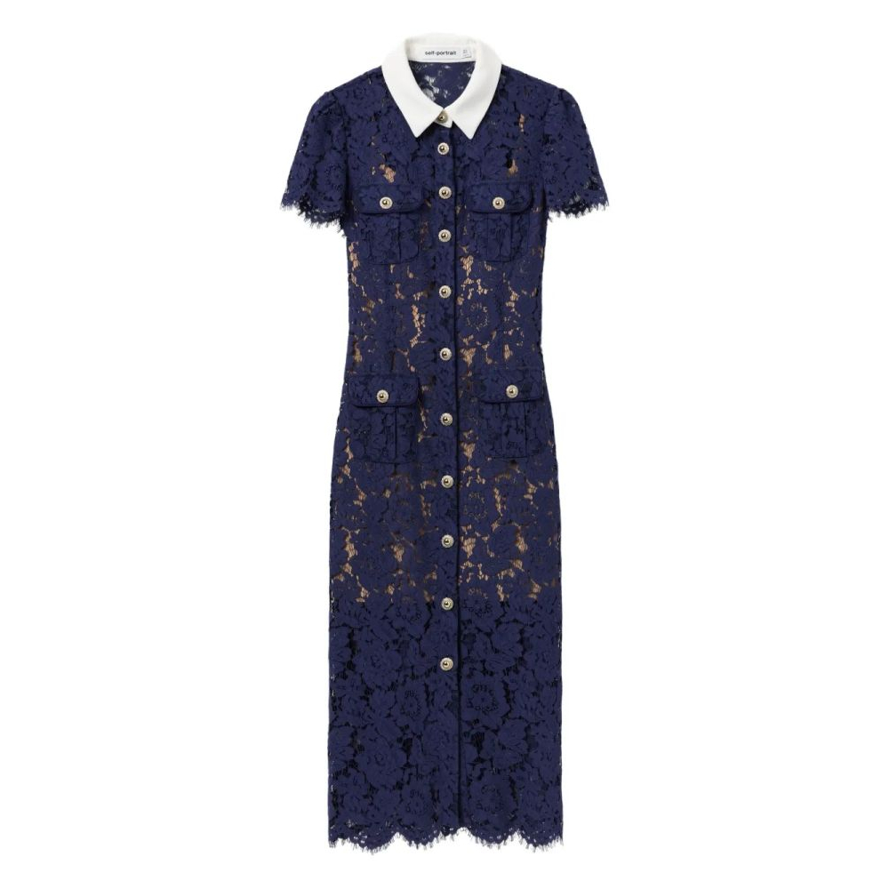 Robe Midi 'Embroidered-Lace' pour Femmes