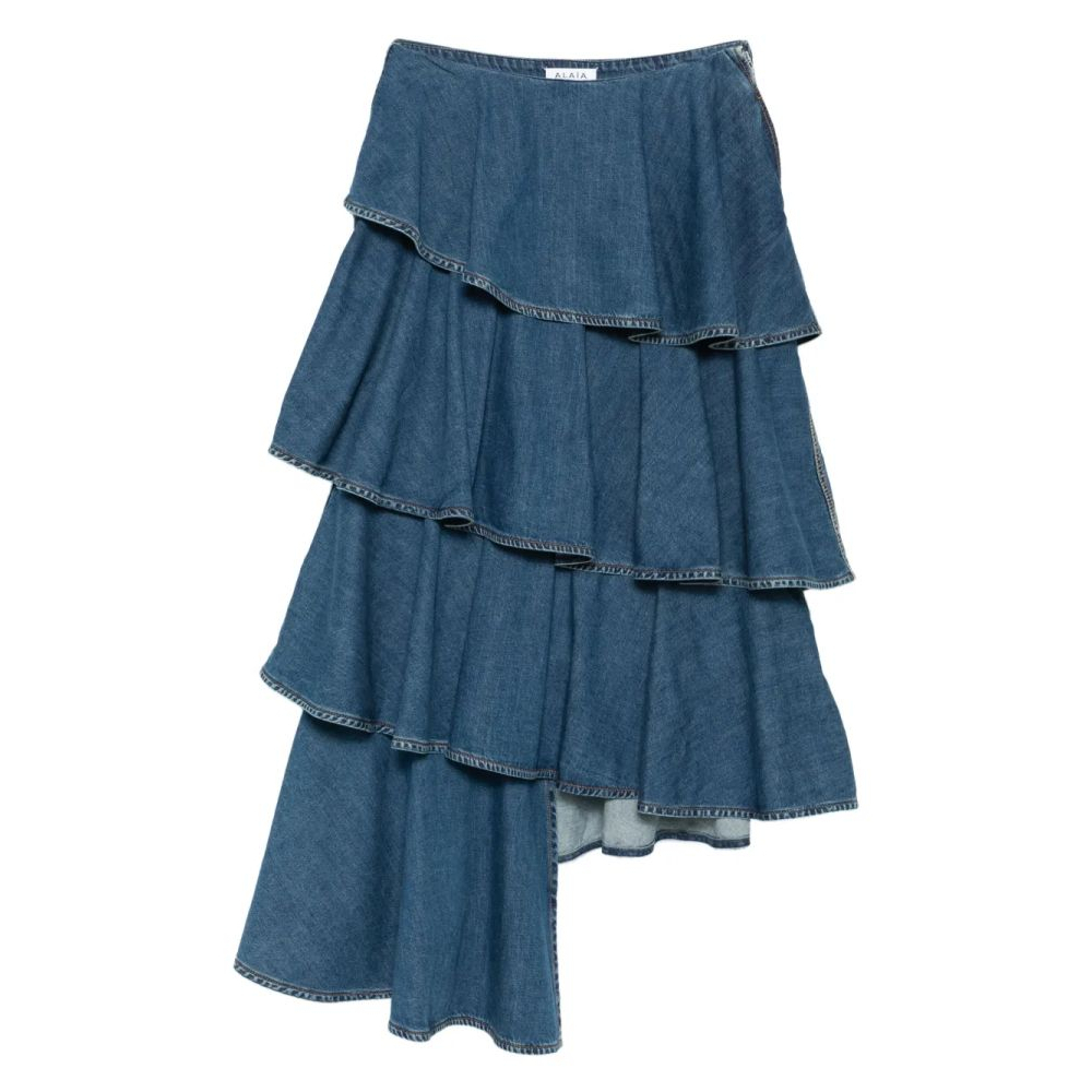 Jupe Midi 'Ruffled' pour Femmes
